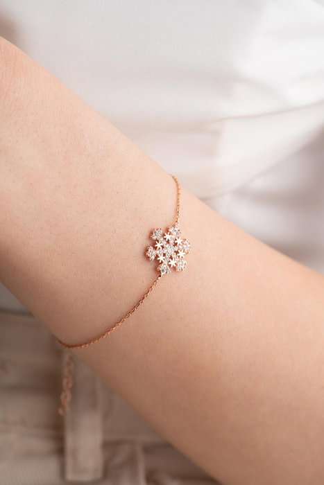 Heliophilia Silver Pulsera de Plata de Ley 925 con Oro Rosa y Circón Heliophilia Silver Pulsera de Plata de Ley 925 con Oro Rosa y Circón